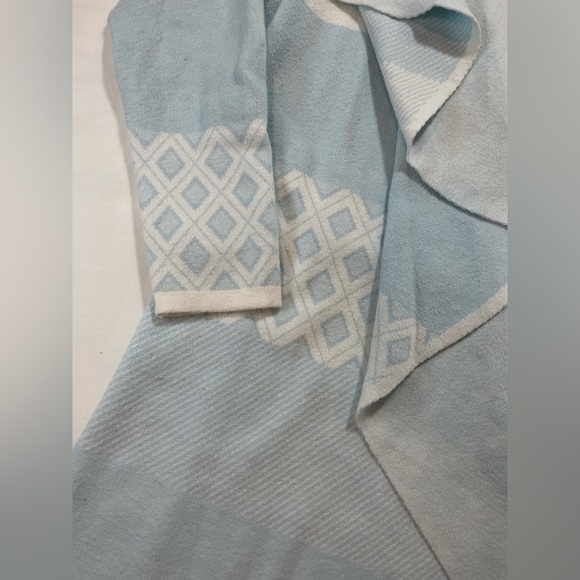 Evolution By Cyrus Chiana Graphic Open Drape Cardigan Size XL Blue **FLAWS** - Picture 5 of 14